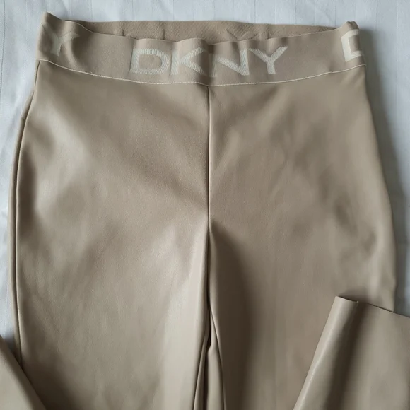 DKNY Faux Leather Leggings/Pants - Picture 8 of 13